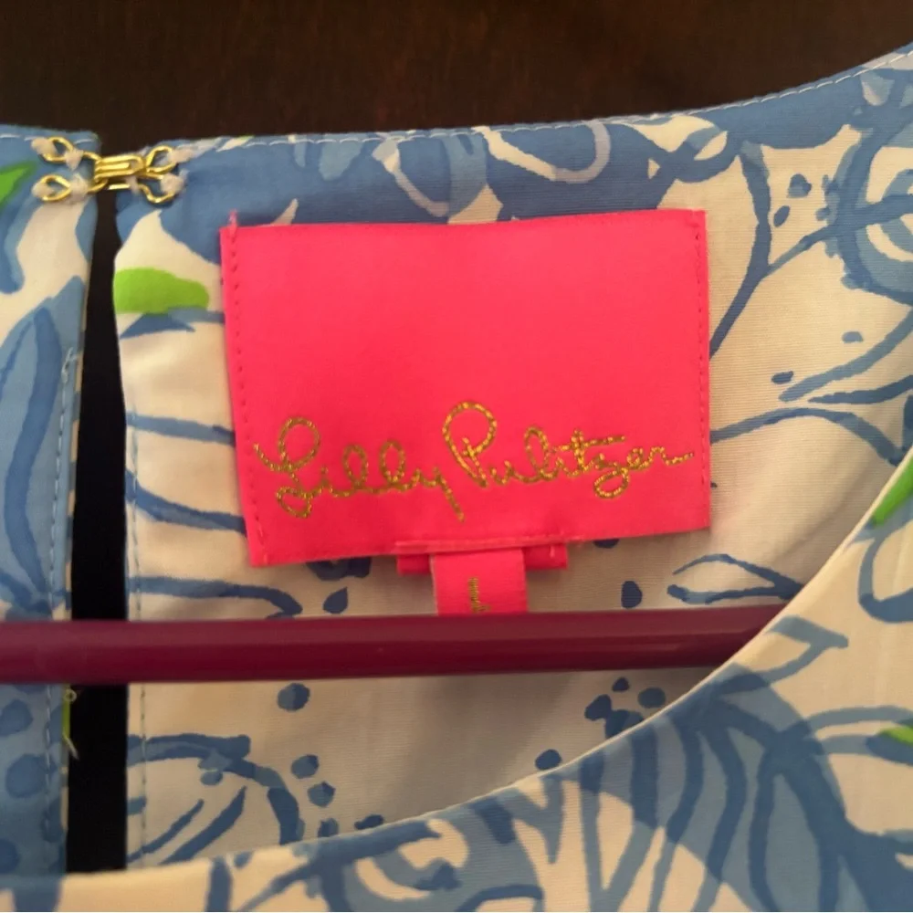 Lilly Pulitzer floral dress size Large, never worn no tags - Picture 4 of 4
